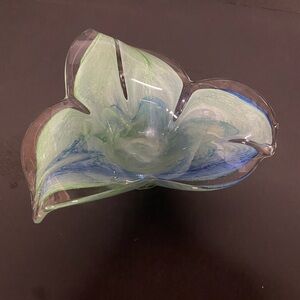 Murano Art Glass Blown Votive Candle Bowl